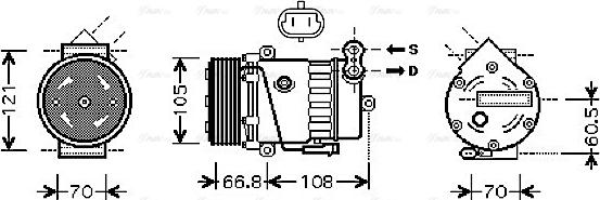 Ava Quality Cooling OLAK389 - Kompresors, Gaisa kond. sistēma www.autospares.lv