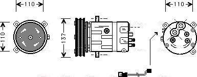 Ava Quality Cooling OLAK290 - Kompresors, Gaisa kond. sistēma autospares.lv