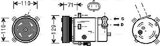 Ava Quality Cooling OLAK276 - Kompresors, Gaisa kond. sistēma autospares.lv