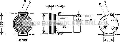 Ava Quality Cooling OLAK273 - Kompresors, Gaisa kond. sistēma www.autospares.lv