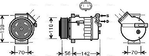 Ava Quality Cooling OL K449 - Kompresors, Gaisa kond. sistēma www.autospares.lv