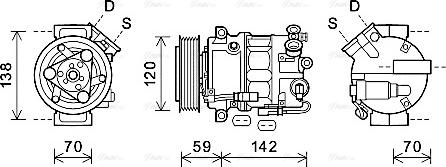 Ava Quality Cooling OLK577 - Kompresors, Gaisa kond. sistēma autospares.lv