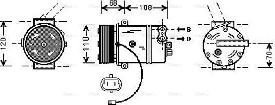 Ava Quality Cooling OL K287 - Kompresors, Gaisa kond. sistēma www.autospares.lv