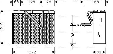 Ava Quality Cooling OL V300 - Iztvaikotājs, Gaisa kondicionēšanas sistēma www.autospares.lv