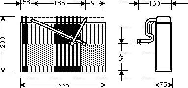 Ava Quality Cooling OL V298 - Iztvaikotājs, Gaisa kondicionēšanas sistēma www.autospares.lv