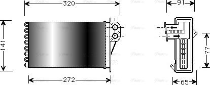 Ava Quality Cooling PE 6199 - Siltummainis, Salona apsilde www.autospares.lv