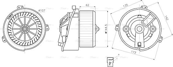 Ava Quality Cooling PE8436 - Salona ventilators www.autospares.lv