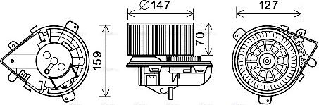 Ava Quality Cooling PE8395 - Salona ventilators www.autospares.lv