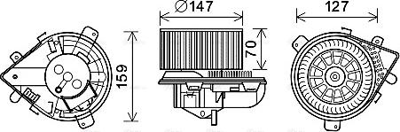 Ava Quality Cooling PE8393 - Salona ventilators www.autospares.lv