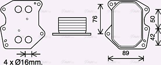 Ava Quality Cooling PE3400 - Eļļas radiators, Motoreļļa www.autospares.lv