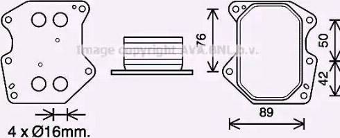 Ava Quality Cooling PE3399 - Oil Cooler, engine oil www.autospares.lv