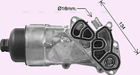 Ava Quality Cooling PE3396H - Eļļas radiators, Motoreļļa www.autospares.lv