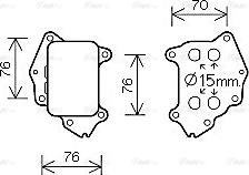 Ava Quality Cooling PE3396 - Eļļas radiators, Motoreļļa www.autospares.lv