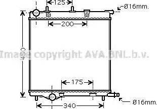 Ava Quality Cooling PE 2293 - Radiators, Motora dzesēšanas sistēma www.autospares.lv