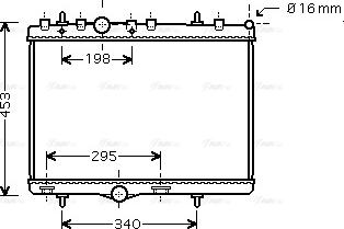 Ava Quality Cooling PE 2255 - Radiators, Motora dzesēšanas sistēma www.autospares.lv