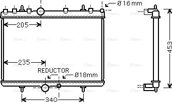 Ava Quality Cooling PE 2269 - Radiators, Motora dzesēšanas sistēma www.autospares.lv