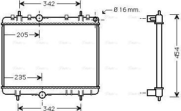 Ava Quality Cooling PE 2267 - Radiators, Motora dzesēšanas sistēma www.autospares.lv