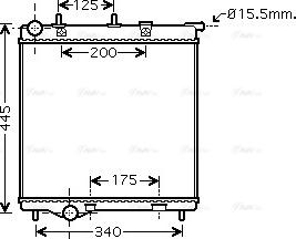 Ava Quality Cooling PE 2288 - Radiators, Motora dzesēšanas sistēma www.autospares.lv