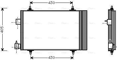 Ava Quality Cooling PEA5193D - Kondensators, Gaisa kond. sistēma www.autospares.lv