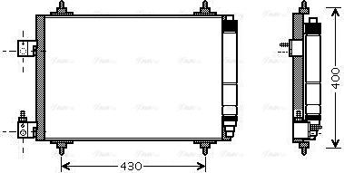 Ava Quality Cooling PEA5286D - Kondensators, Gaisa kond. sistēma www.autospares.lv