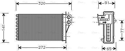 Ava Quality Cooling PEA6356 - Siltummainis, Salona apsilde www.autospares.lv