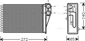 Ava Quality Cooling PEA6292 - Siltummainis, Salona apsilde www.autospares.lv