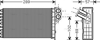 Ava Quality Cooling PEA6226 - Siltummainis, Salona apsilde www.autospares.lv