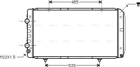 Ava Quality Cooling PEA2146 - Radiators, Motora dzesēšanas sistēma www.autospares.lv