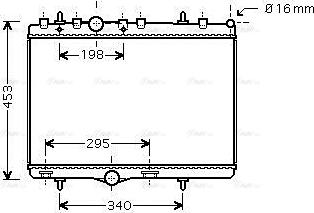 Ava Quality Cooling PEA2290 - Radiators, Motora dzesēšanas sistēma www.autospares.lv