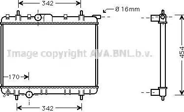 Ava Quality Cooling PEA2246 - Radiators, Motora dzesēšanas sistēma www.autospares.lv