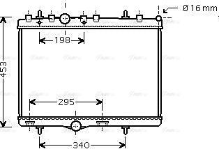 Ava Quality Cooling PEA2255 - Radiators, Motora dzesēšanas sistēma www.autospares.lv