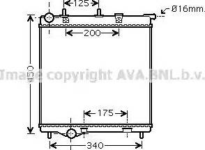 Ava Quality Cooling PEA2288 - Radiators, Motora dzesēšanas sistēma www.autospares.lv