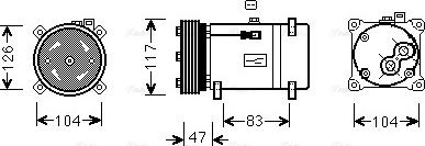 Ava Quality Cooling PEAK066 - Kompresors, Gaisa kond. sistēma autospares.lv