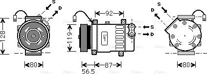 Ava Quality Cooling PEAK036 - Kompresors, Gaisa kond. sistēma autospares.lv