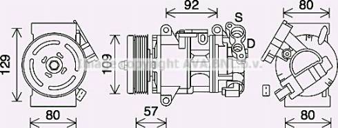 Ava Quality Cooling PEK409 - Kompresors, Gaisa kond. sistēma www.autospares.lv