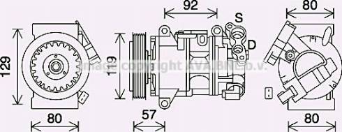 Ava Quality Cooling PEK408 - Kompresors, Gaisa kond. sistēma www.autospares.lv