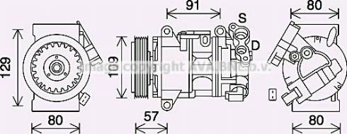 Ava Quality Cooling PEK407 - Kompresors, Gaisa kond. sistēma autospares.lv