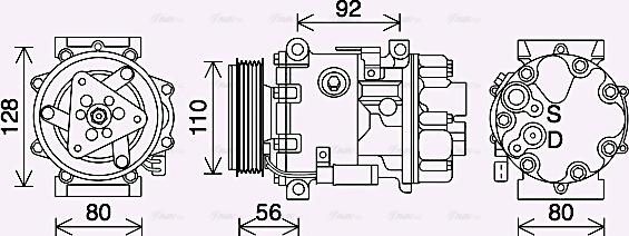 Ava Quality Cooling PEK415 - Kompresors, Gaisa kond. sistēma autospares.lv