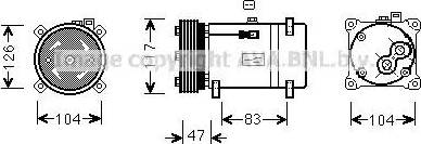 Ava Quality Cooling PE K066 - Kompresors, Gaisa kond. sistēma autospares.lv