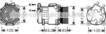 Ava Quality Cooling PE K306 - Kompresors, Gaisa kond. sistēma autospares.lv