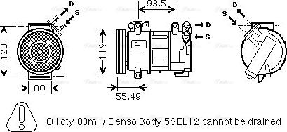 Ava Quality Cooling PE K315 - Kompresors, Gaisa kond. sistēma www.autospares.lv