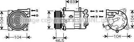 Ava Quality Cooling PE K325 - Kompresors, Gaisa kond. sistēma www.autospares.lv