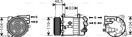 Ava Quality Cooling PE K326 - Kompresors, Gaisa kond. sistēma autospares.lv