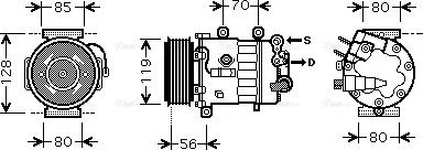 Ava Quality Cooling PE K322 - Kompresors, Gaisa kond. sistēma www.autospares.lv