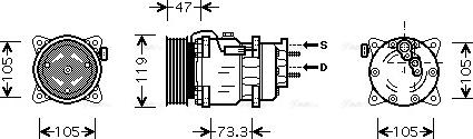 Ava Quality Cooling PE K242 - Kompresors, Gaisa kond. sistēma autospares.lv