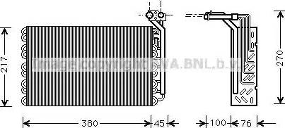 Ava Quality Cooling PE V010 - Iztvaikotājs, Gaisa kondicionēšanas sistēma www.autospares.lv