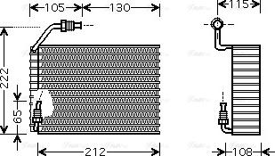 Ava Quality Cooling PE V119 - Iztvaikotājs, Gaisa kondicionēšanas sistēma www.autospares.lv