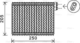 Ava Quality Cooling PE V352 - Iztvaikotājs, Gaisa kondicionēšanas sistēma www.autospares.lv