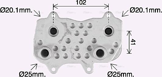 Ava Quality Cooling PR3097 - Eļļas radiators, Automātiskā pārnesumkārba www.autospares.lv