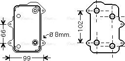 Ava Quality Cooling PR 3051 - Eļļas radiators, Motoreļļa www.autospares.lv